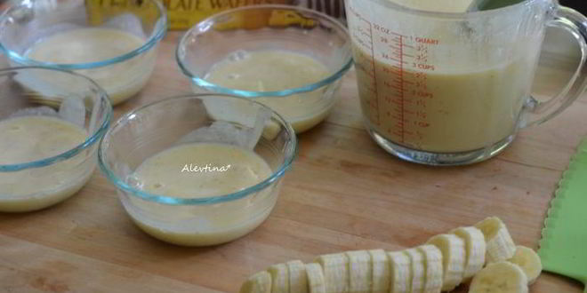 Рецепт бананового пудинга