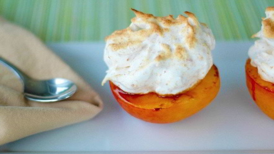 Рецепт персиков с безе