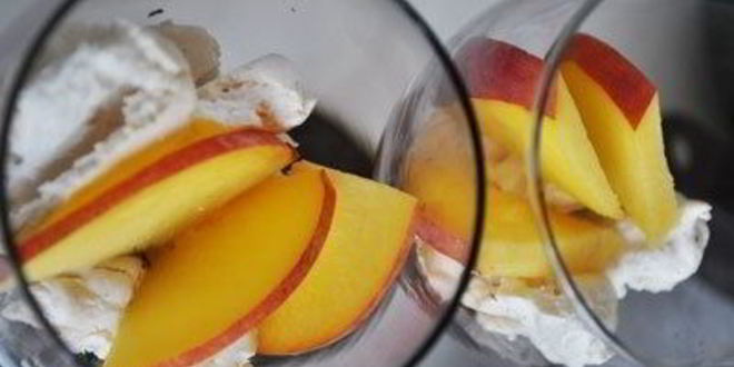 Рецепт персикового безе-десерт