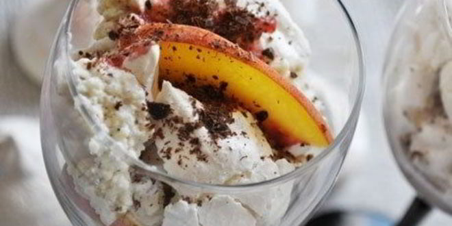 Рецепт персикового безе-десерт