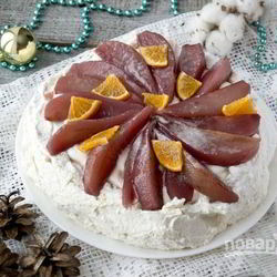 Рецепт Десерта Анна Павлова с пряными грушами