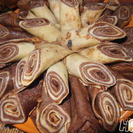 Рецепт Десертных блинчиков Полосатики