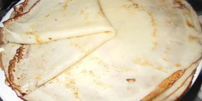 Рецепт десертных блинчиков полосатики