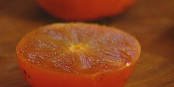 Рецепт карамелизированной хурмы с медом и маскарпоне