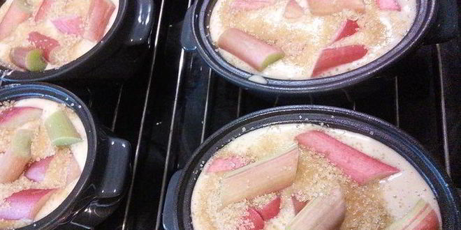 Рецепт клафути с ревенем