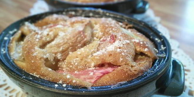 Рецепт клафути с ревенем