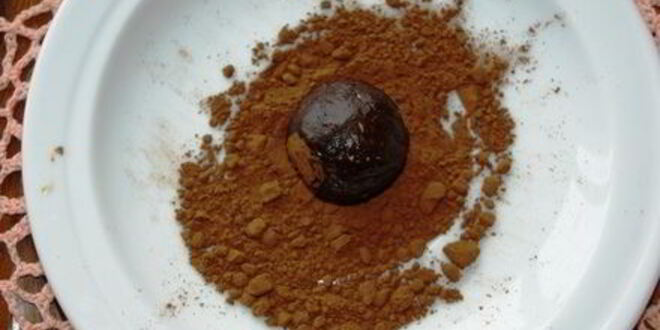 Рецепт финиково-шоколадных конфеты