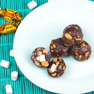 Рецепт Конфет Сникерс с маршмеллоу