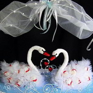 Рецепт Лебедей из конфет