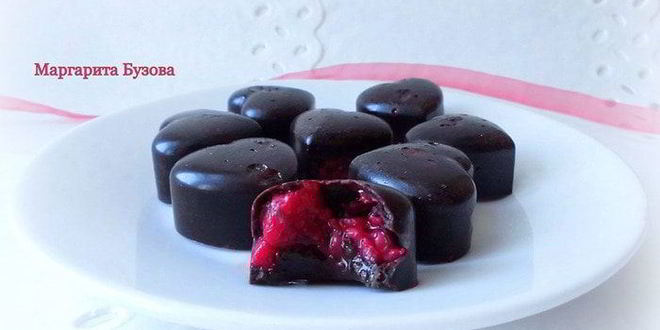 Рецепт шоколадных конфет с малиной