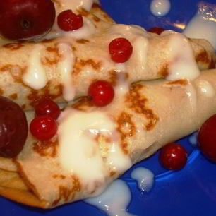 Рецепт Банановых блинчиков с восхитительным ванильным заварным кремом на Масленицу