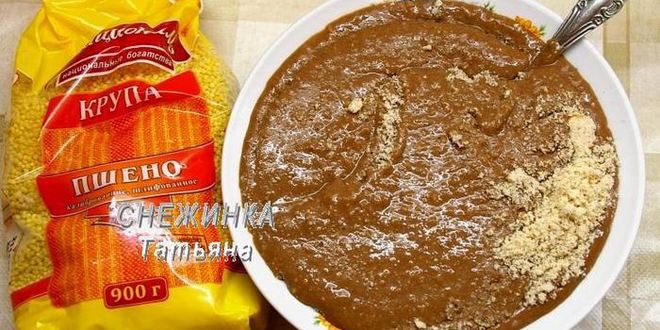 Рецепт шоколадного крема из пшена