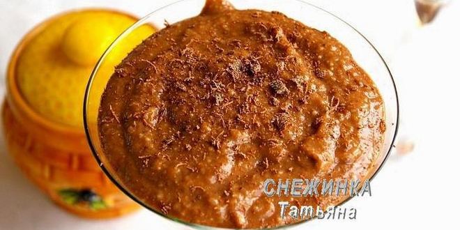 Рецепт шоколадного крема из пшена