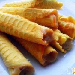 Рецепт Трубочек с заварным кремом и миндалем