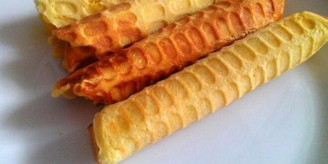 Рецепт трубочек с заварным кремом и миндалем