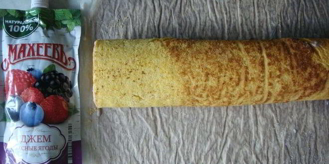 Рецепт тыквенного рулета с джемом и кремом