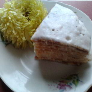 Рецепт Вафельного тортика с белковым кремом