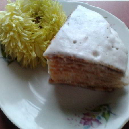 Рецепт Вафельного тортика с белковым кремом