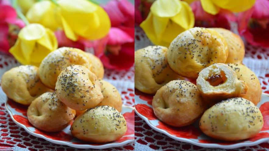 Рецепт булочек с мармеладом