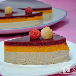 Рецепт Многослойного желе с творогом и сгущенкой
