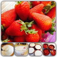 Рецепт Молочного десерта с кусочками клубники