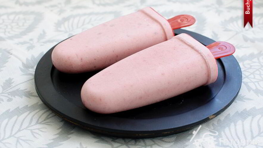 Рецепт бананова-клубничного мороженого