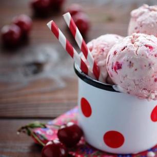 Рецепт Домашнего мороженого Вишня в йогурте