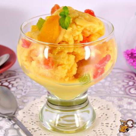 Рецепт Домашнего персикового мороженого