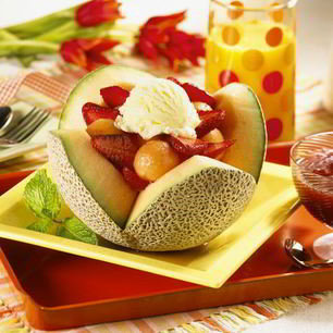 Рецепт Фруктового салата с мороженым