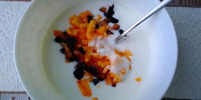 Рецепт йогуртового мороженого с фруктами