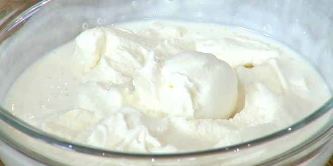 Рецепт лимонно-сметанного мороженое