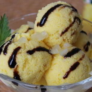 Рецепт Мороженого Тропический рай с ананасами