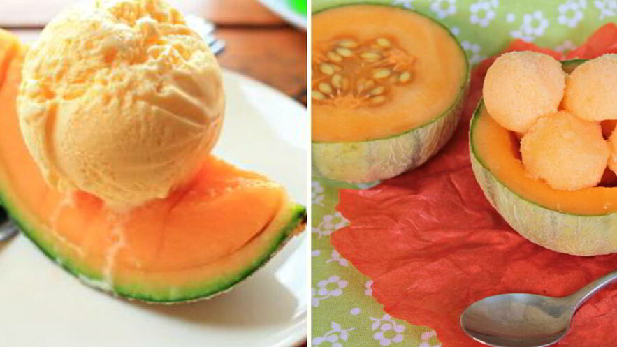 Рецепт сливочного мороженого с дыней