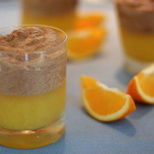 Рецепт Апельсинового желе с шоколадным муссом