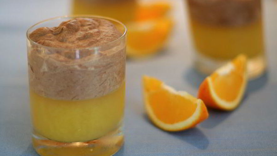 Рецепт апельсинового желе с шоколадным муссом