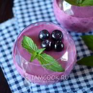 Рецепт Десерта Черничного мусс