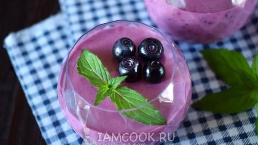 Рецепт десерта черничного мусс