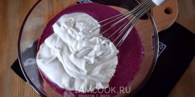 Рецепт десерта черничного мусс
