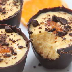 Рецепт Мусса из клементинов в шоколадном стаканчике