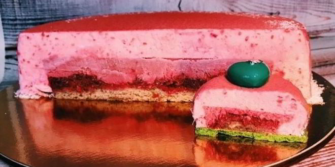 Рецепт муссового десерта малинового рай