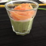 Рецепт Нежного мусса из авокадо с лососем