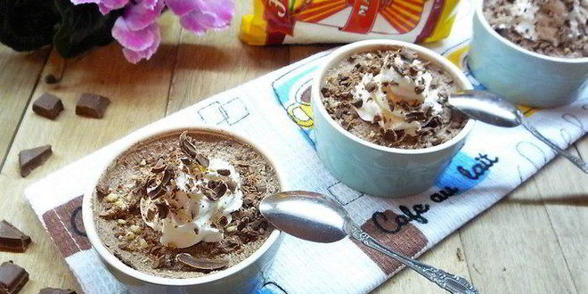 Рецепт шоколадна-сливочного мусс на манной крупе