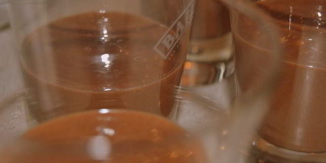 Рецепт шоколадного мусса с малиновым кремом