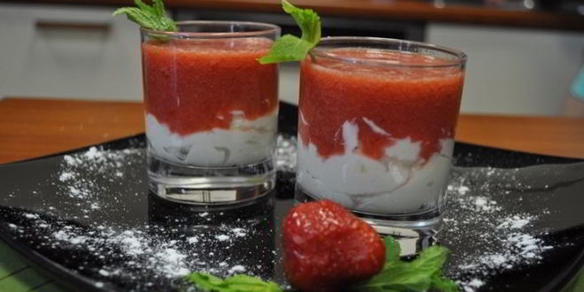 Рецепт творожно-клубничного мусс