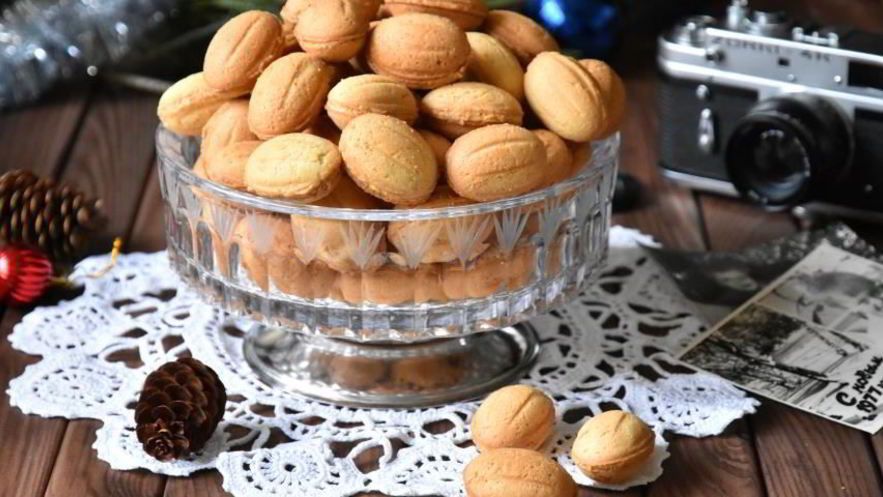 Рецепт орешков с вареной сгущенкой