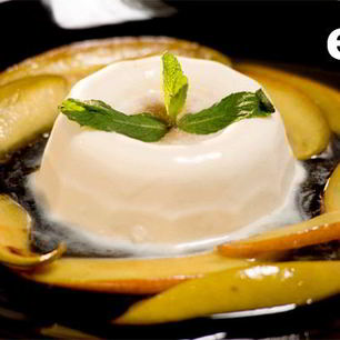 Рецепт Панны-котты с манго фламбе