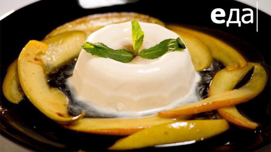 Рецепт панны-котты с манго фламбе