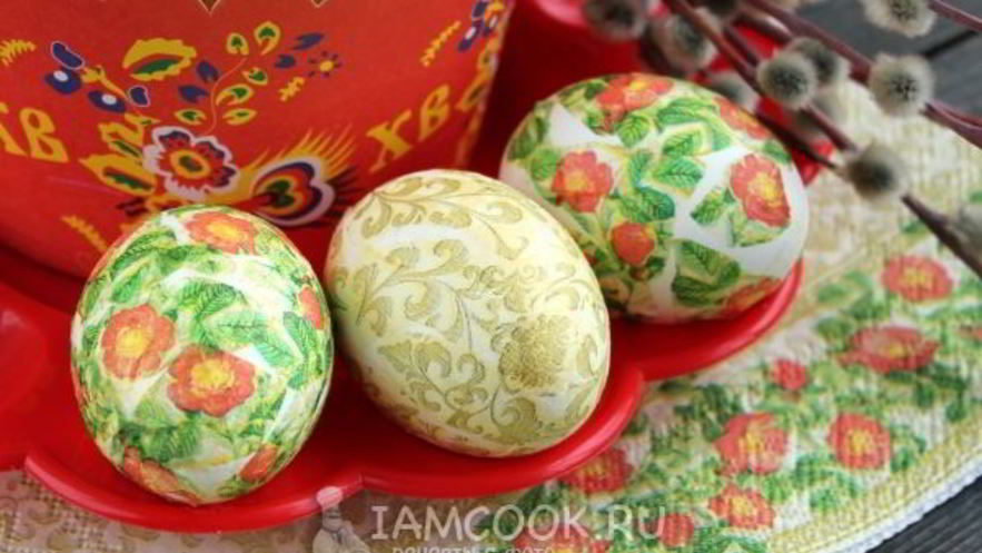 Рецепт декупажа пасхальных яиц