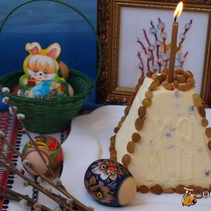 Рецепт Пасхи творожной с изюмом