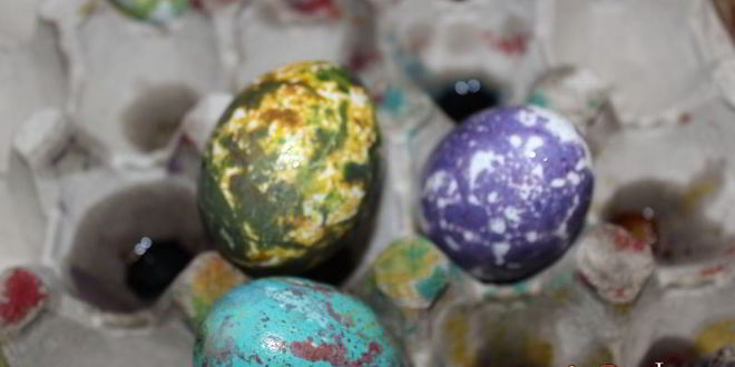 Рецепт пасхальных яиц крапинка